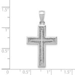 14K White Gold Cross Charm - Image 4