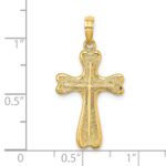 14K Cross with Heart Shaped Ends Charm - Image 3