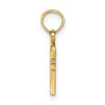 14K 3-D and Polished Mini Cross Charm - Image 2