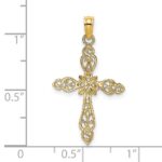 14K Polished and Cut-Out Cross Charm - Image 3