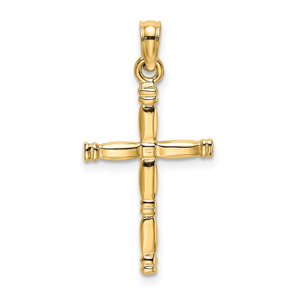 K8498.jpg 14K 3-D Polished Cross Charm - Image 1