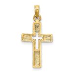 14K Polished and Cut-Out Cross Charm - Image 4