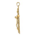 14K Textured Crucifix Charm - Image 2