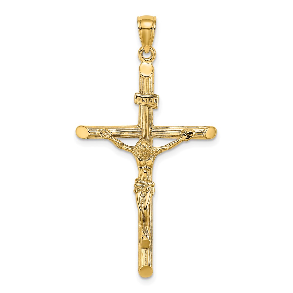 K8532.jpg 14K Textured Crucifix Charm - Image 1