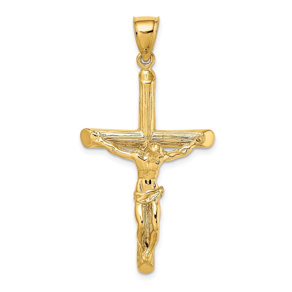 K8542.jpg 14K Textured Crucifix Charm - Image 1