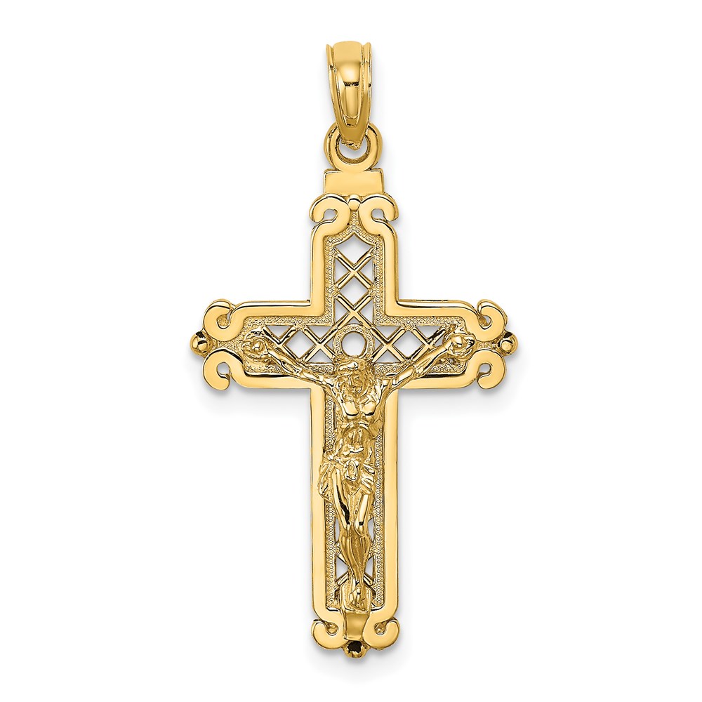 K8549.jpg 14k Fancy Crucifix Charm - Image 1