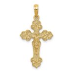 14K Crucifix with Fancy Tips Charm