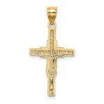 14K Beaded Accent Crucifix Charm - Image 4