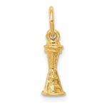 14k Solid Polished Seattle Space Needle Charm