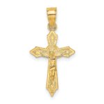 14K with Arrow Pointed Ends Crucifix Charm