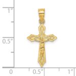 14K with Arrow Pointed Ends Crucifix Charm - Image 3