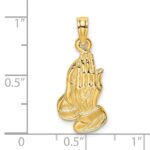 14K 2-D Praying Hands Charm - Image 3