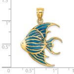 14K Blue Enameled Angelfish Charm - Image 4