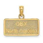 14K OBX NORTH CAROLINA License Plate Charm