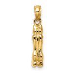 14K 3-D Polished MARCO ISLAND Cat Charm - Image 4
