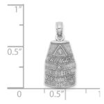 14K White Gold 90 MILES TO CUBA KEY WEST FL Charm - Image 4
