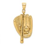 14K 3-D Baseball Glove/Bat/Ball Charm