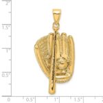 14K 3-D Baseball Glove/Bat/Ball Charm - Image 3