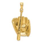 14K 3-D Baseball Glove/Bat/Ball Charm