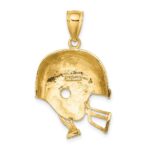 14K 2-D Polished Football Helmet Charm - Image 4