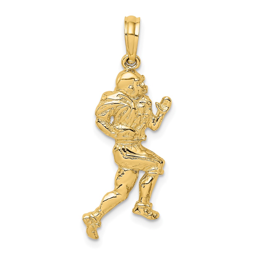 K8766.jpg 14K Polished Running Football Player Charm - Image 1