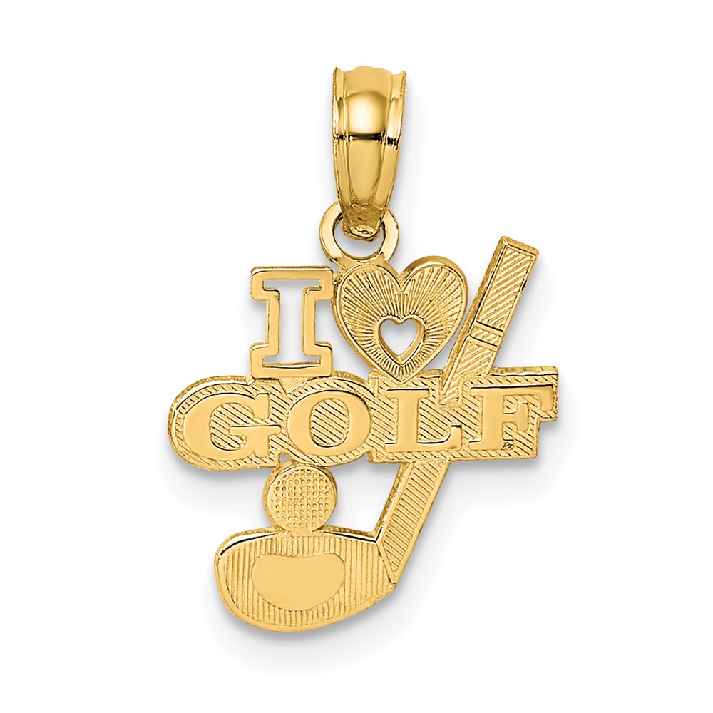 K8776.jpg 14K I HEART GOLF Club and Ball Charm - Image 1