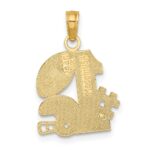 14K #1 Football with Helmet and Ball Charm - Image 3