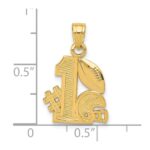 14K #1 Football with Helmet and Ball Charm - Image 4