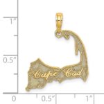 14K CAPE COD Map Charm - Image 3