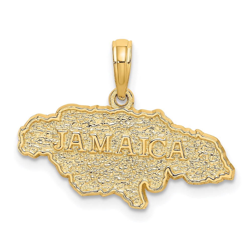 K8783.jpg 14K Textured JAMAICA Map Charm - Image 1