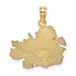 14K Polished and Engraved ANTIGUA MAP Charm - Image 4