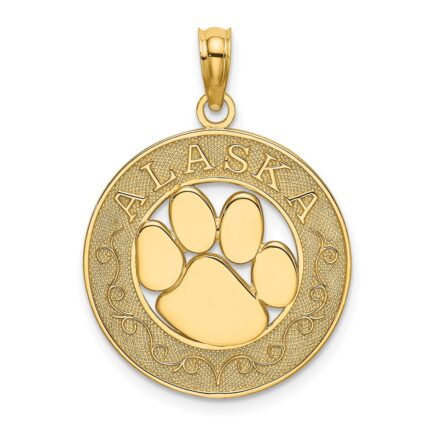 14K ALASKA with Bear Paw Charm