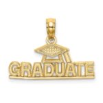 14K Polished GRADUATE Under Cap Charm