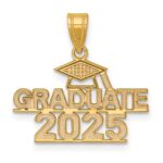 14K Polished GRADUATE 2025 Under Cap Charm