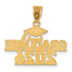 14K Polished GRADUATE 2026 Under Cap Charm - Image 3