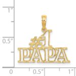 14K #1 PAPA  Cut-out Charm - Image 4