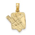 14K ABC School Book and Ruler Charm - Image 3