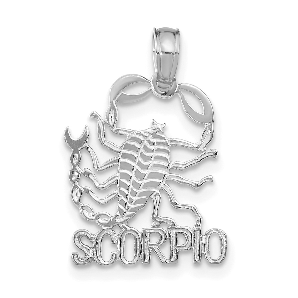 K8953W.jpg 14k White Gold SCORPIO Zodiac Charm - Image 1