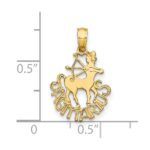 14K SAGITTARIUS Zodiac Charm - Image 3