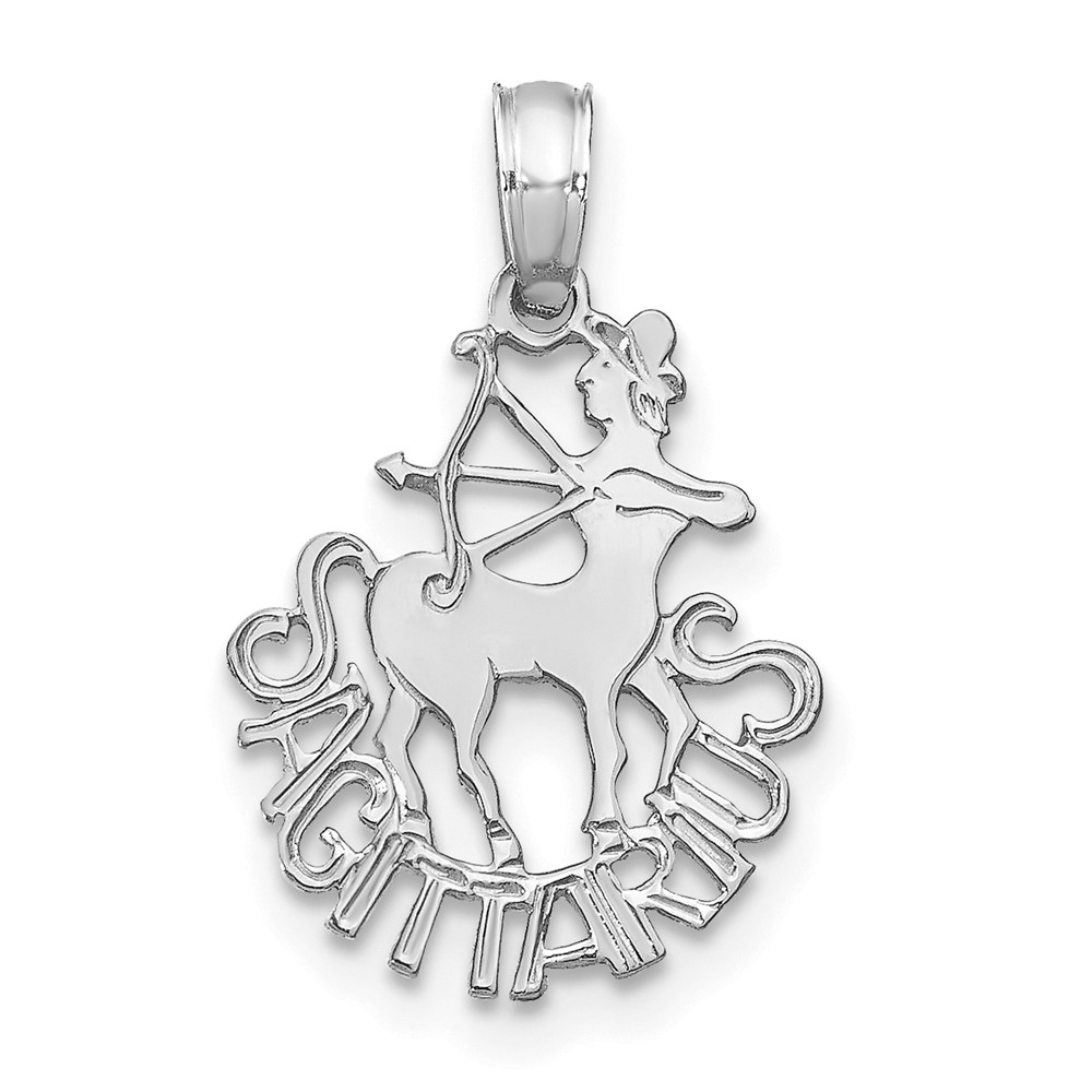 K8954W.jpg 14k White Gold SAGITTARIUS Zodiac Charm - Image 1