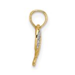 14k with White Rhodium Saddle Pendant - Image 2