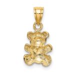 14k and White Rhodium Teddy Bear Charm - Image 4