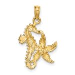 14K with White Rhodium Starfish and Seahorse Charm - Image 4