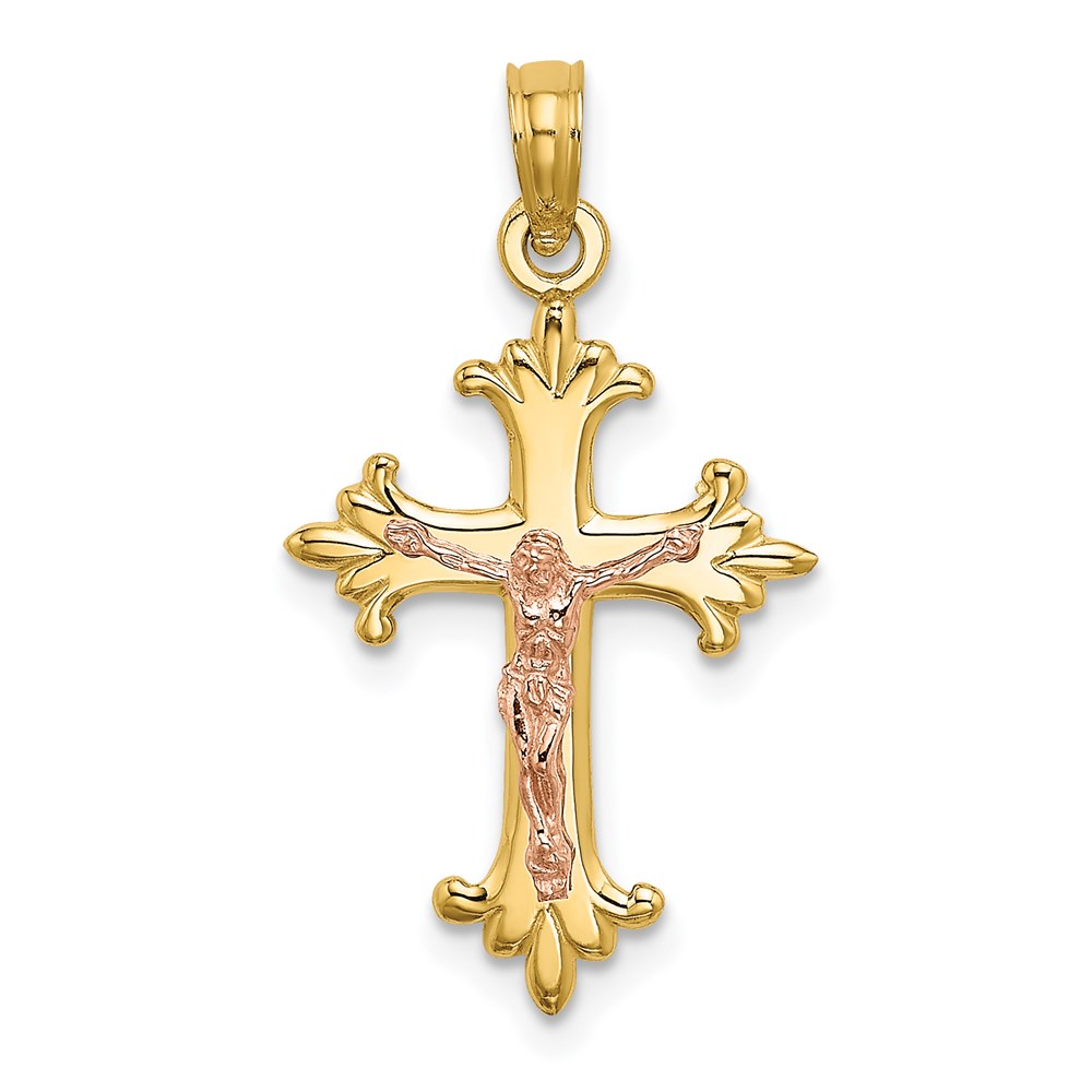 K9054.jpg 14K Two-Tone Crucifix Charm - Image 1