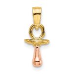 14k Two-Tone 3-D Pacifier Charm