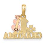 14k Two-Tone #1 GRANDMA with Three Hearts Charm - Image 4