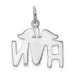 14k White Gold RN Registered Nurse Charm - Image 3