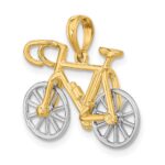 14k Two-tone 3-D Ten Speed Bicycle with Moveable Wheels Charm - Image 5