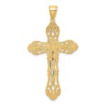 14K Two-tone Filigree Crucifix Charm - Image 4