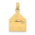 14k Yellow and Rose Heart 3-D XOXO Envelope Charm - Image 4